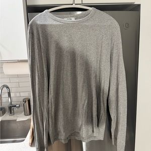 Men’s COS long sleeve tee grey size large
